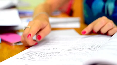 Taking Notes Students in the library Stock Footage 44019152