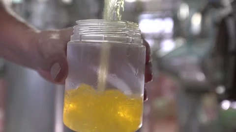 Taking oil sample for analysis Stock Footage 274431285