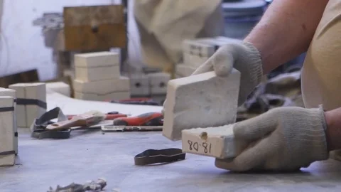 Taking out the tin soldier from the casting form Video stock 72849889