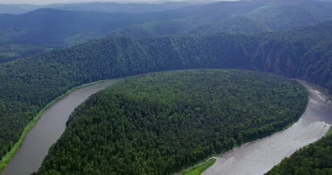 Taking off over the taiga on a drone Video stock 171458143