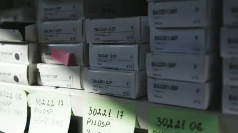 Taking Packages From Shelf 1 Stock Footage 49544863