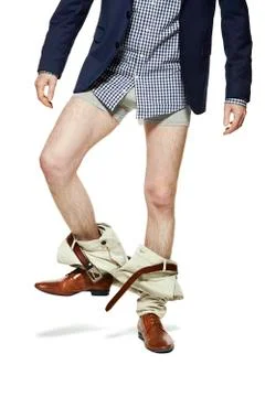 Taking off the pants Stock Photos