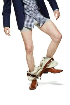 Taking off the pants Stock Photos