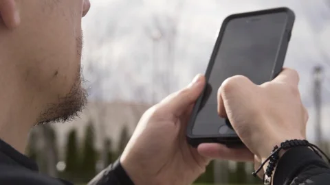 Taking Photo Outside with Smartphone Stock Footage 102136191