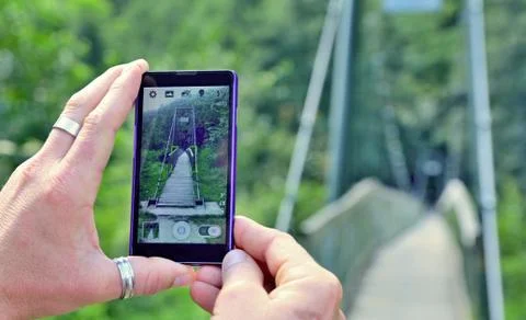 Taking a photo Stockfoto's