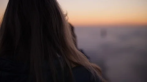 Taking Photos In The Clouds Stock Footage 97697034