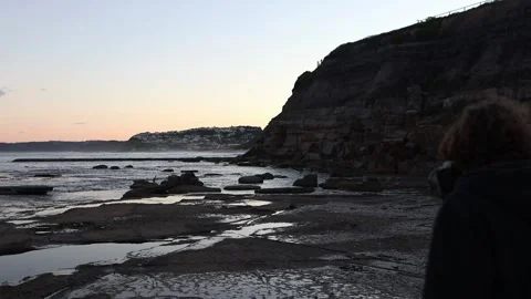 Taking photos at sunset Stock Footage 235581439