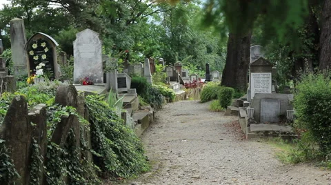 Taking Picture to Tombstone Stock Footage 46128095