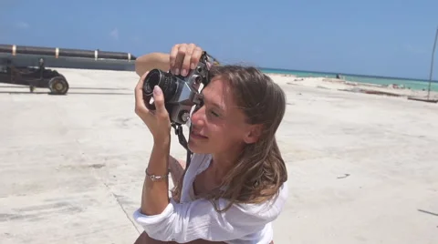 Taking Pictures Stock Footage 47859348