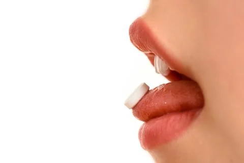 Taking a pill Stock Photos