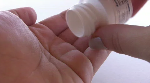 Taking Pills Stock Footage