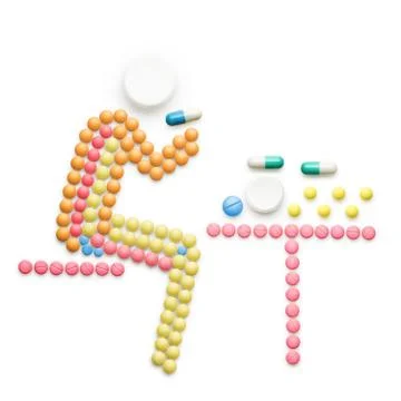 Taking pills. Stock Photos