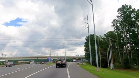 Taking a ramp on to interstate 75 Stock Footage 142908822