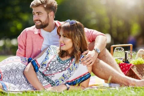 Taking rest at the picnic Foto stock