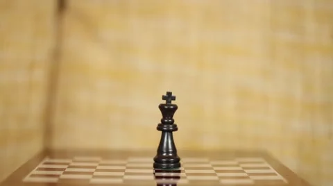 Taking risks, close-up of a man playing chess. Stock Footage 64156361