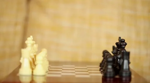 Taking risks, close-up of a man playing chess. Stock Footage 64156362