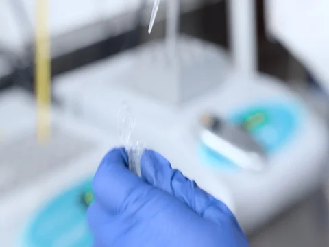 Taking a sample from pipetta Stock Footage 75766524