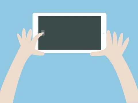 Taking a self with smart phone, Flat design, Selfie concept Stock Illustration