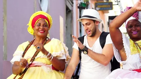 Taking a Selfie with Brazilian Woman -