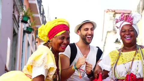 Taking a Selfie with Brazilian Woman -