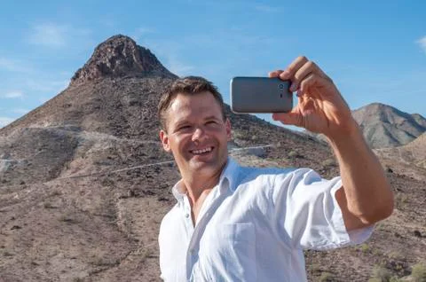 Taking a selfie 스톡 사진