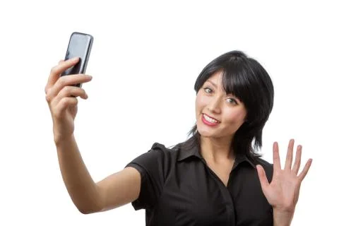 Taking a selfie Foto stock