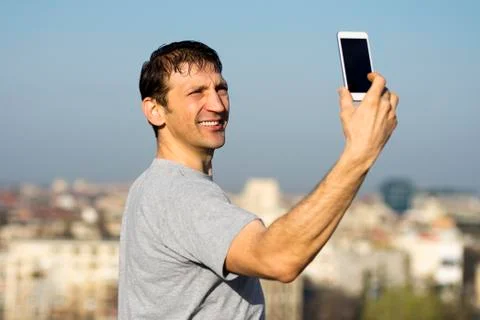 Taking selfie Stock Photos