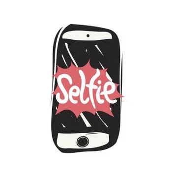 Taking a Selfie Photo Stock Illustration