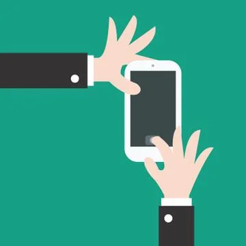 Taking a selfie photo Stock Illustration