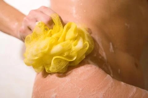 Taking a Shower 스톡 사진