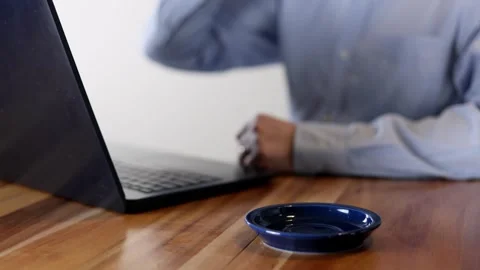 Taking a sip of coffee Stock Footage 324283818