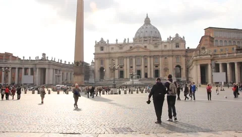 Taking in the sites at St Peter's Stock Footage 2323355