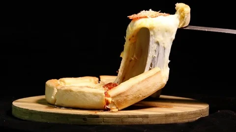 Taking A Slice Of Pizza With A Pizza Server Stock Footage 83515859