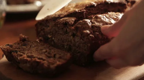 Taking a slice of tasty cake Stock Footage 50686547