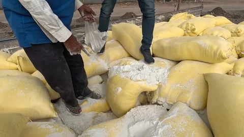 Taking the soil inside the lab for testing Stock Footage 283428998