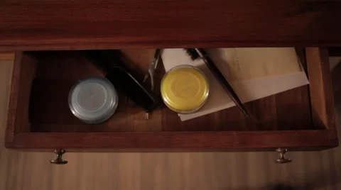 Taking Stuff From Drawer Stock Footage 49544717