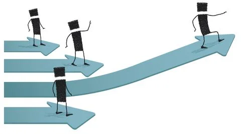 Taking off for success Stock Illustration