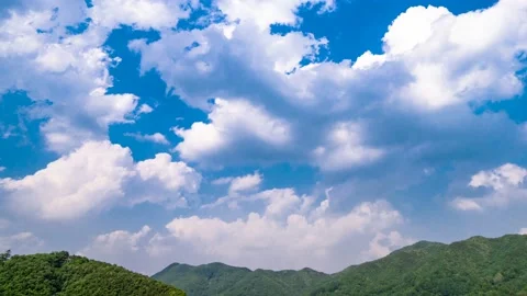 Taking the summer lanterns and taking the clouds in Time lapse. panning shot Vidéo 145739010