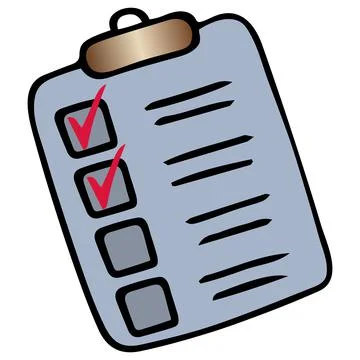 Taking a survey or test. Check the box. 스톡 일러스트