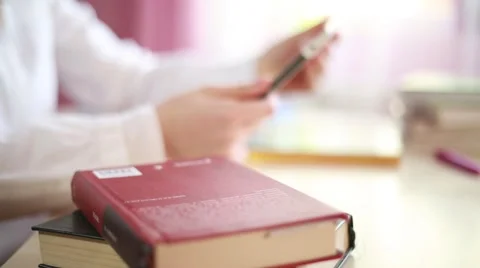 Taking tablet in hand shallow focus Stock Footage 47498709