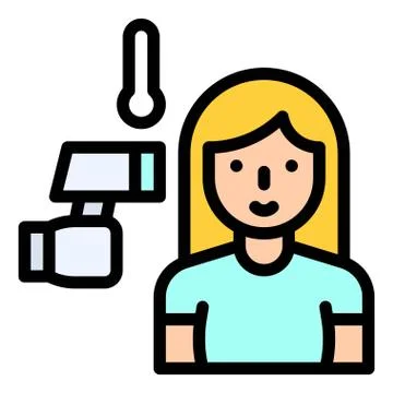 Taking temperature vector illustration, filled style icon Stock Illustration