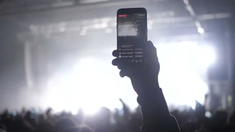 Taking video concert party Stock Footage 101388554