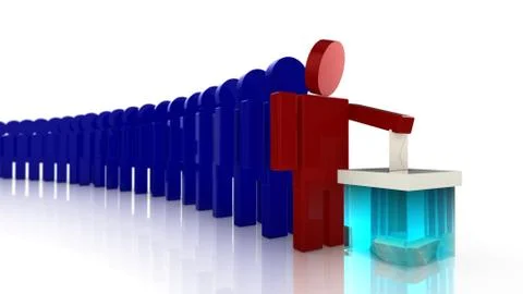 Taking a vote Illustrazione stock