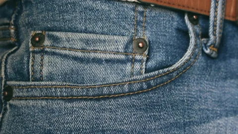 Taking the Wallet out of the Pocket Stock Footage 145092173