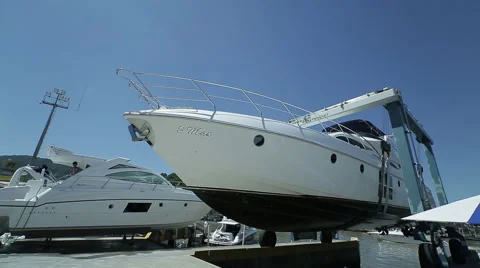 Taking water yacht Stock Footage 41891524