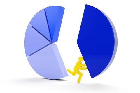 Taking your share Stock Illustration