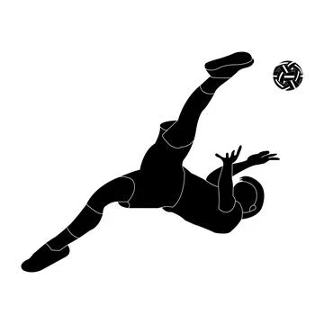 Takraw player logo design Stock Illustration