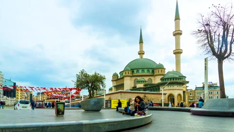 Taksim Mosque Day Timelapse Stock-Footage 244468795