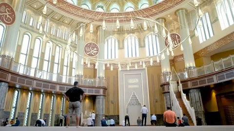 Taksim Mosque Interior, Istanbul, Turkey Stock Footage 157166653