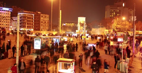 Taksim Square Timelapse 4K Stock Footage 36764647